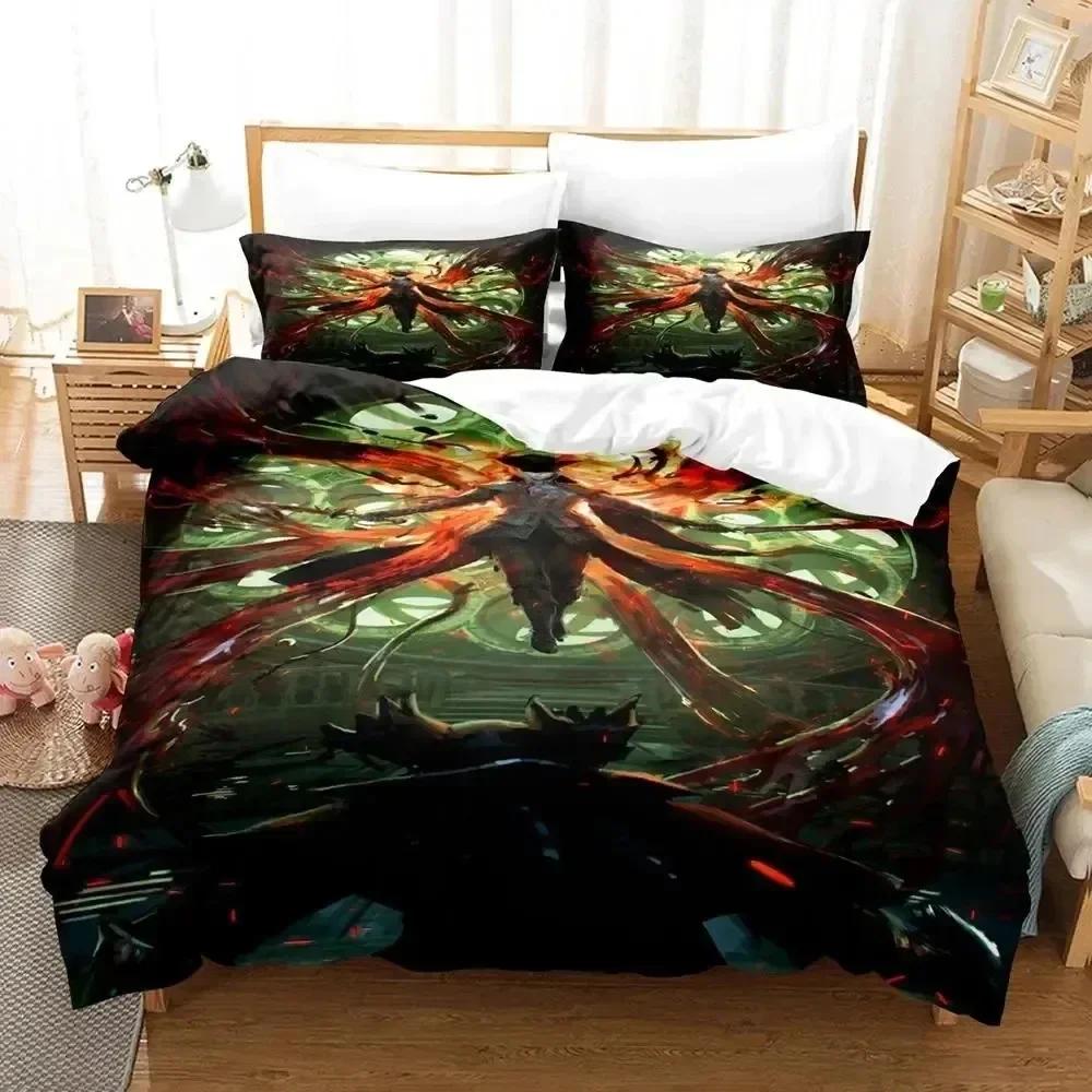 Luxury New 3D Print Game Lady Maria Bloodborne Bedding Set Duvet Cover Bed Set Quilt Cover Pillowcase king Queen Size Boys Adult