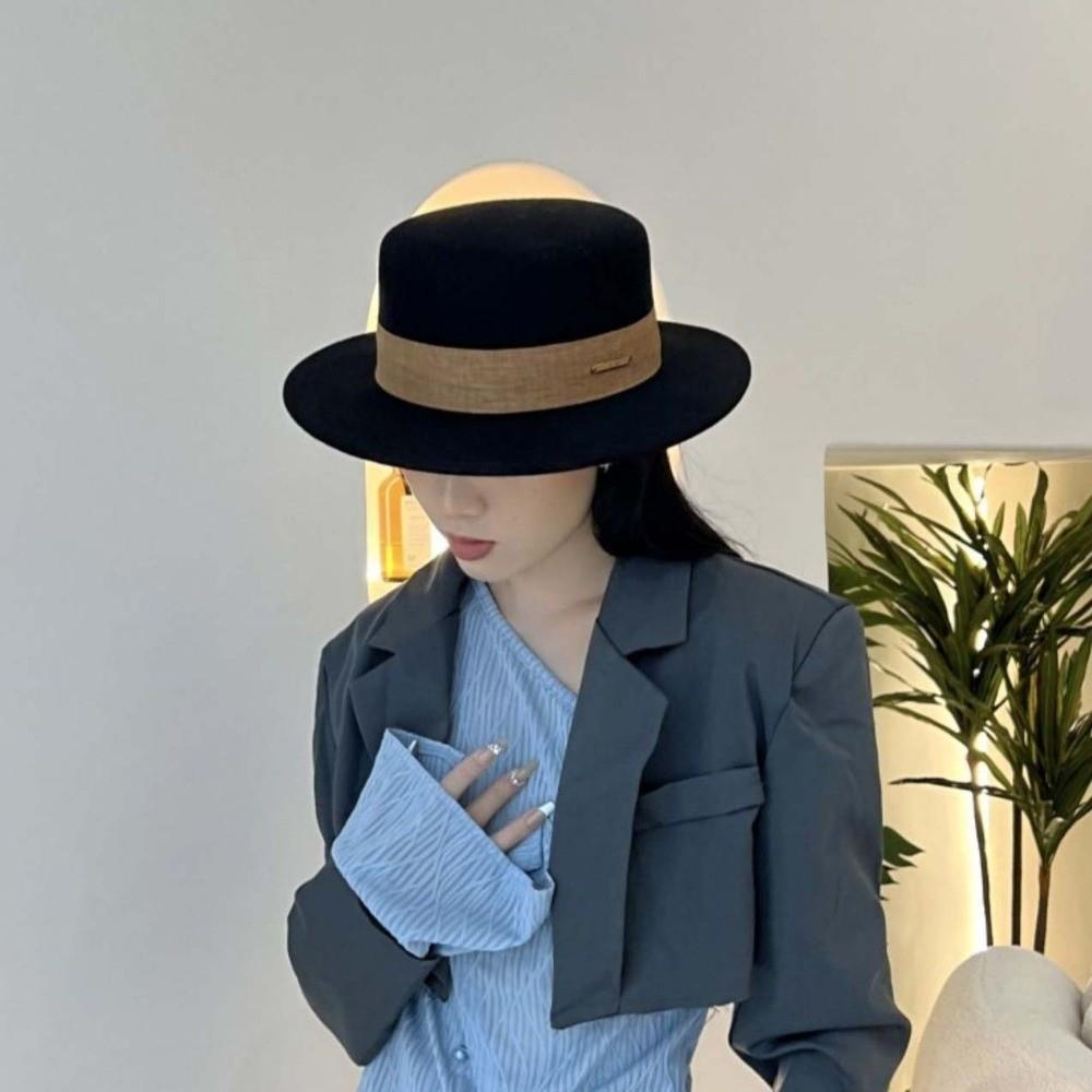 Vintage Looking British Top Hat Versatile Woolen Formal Hat Woolen Jazz Cap Fashion Show