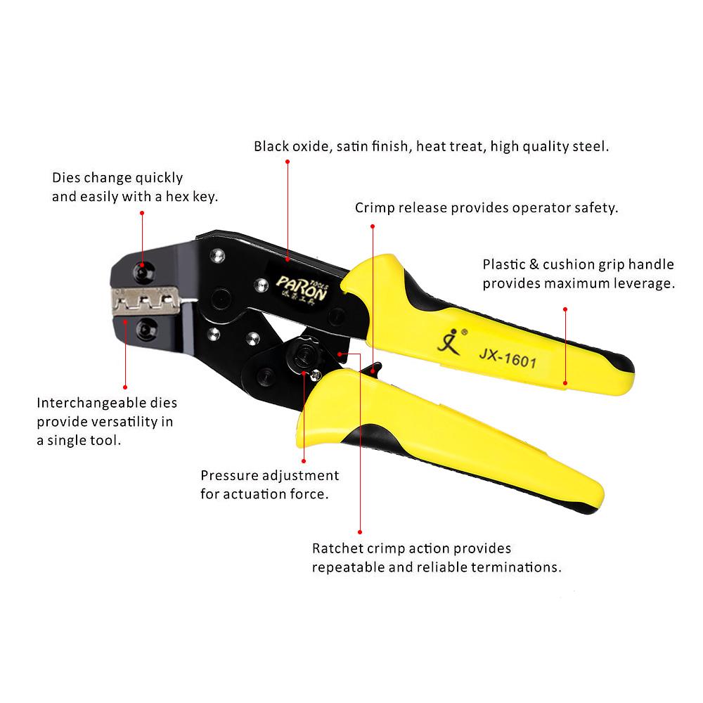 PARON Professional Wire Crimpers Multifunctional Engineering Ratcheting Terminal Crimping Pliers Wire Strippers