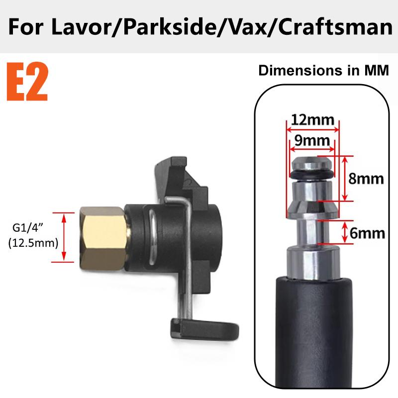 Thickened 1/4" quick-connect coupling, suitable for Karcher,Lavor,Nilfisk,Bort, Bosch,Daewoo,AR high-pressure washer hose .