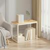 Open WireMesh Storage Rack with Raised Sides Versatile Metal Frame WoodWoodenLook
