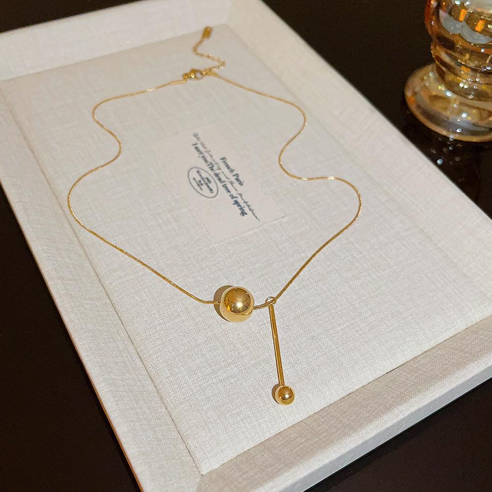 Elegant Titanium Steel Necklace: Chic, Durable, Non-Fading Design for Women