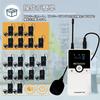 Retekess TT116 Wireless Guidance System with 1 Transmitter, 17 Receivers, a Head-Mounted Microphone, and an 18-Slot Charging Base. Radio Law