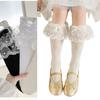 Stylish Sweet Bowknot Socks Lace Middle Calf Socks for Children Comfortable Stackable Hosiery for Various Occasion