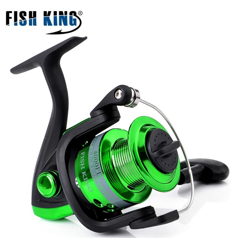 

Fish King Сверхлегкая вращающаяся рыболовная катушка 2000 3000 4000 Профессиональная техника приманки Спиннинговая рыболовная катушка Рыболовная катушка для начинающих 2000FD зелёный