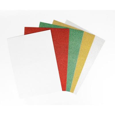 MégaCréa DIY - Strong Cardboard A4 Glitter Assortment X 5