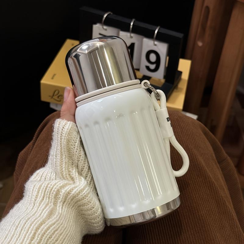 450ml Celebrity Insulated Bottle with High Aesthetic Value 316 Inner Container Handle Thermos Bottle Cold Coffee Tea Cup
