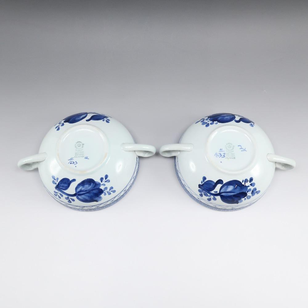 Royal Copenhagen Faience Trunk Weber Tableware Soup cup & saucer x2 _ Used