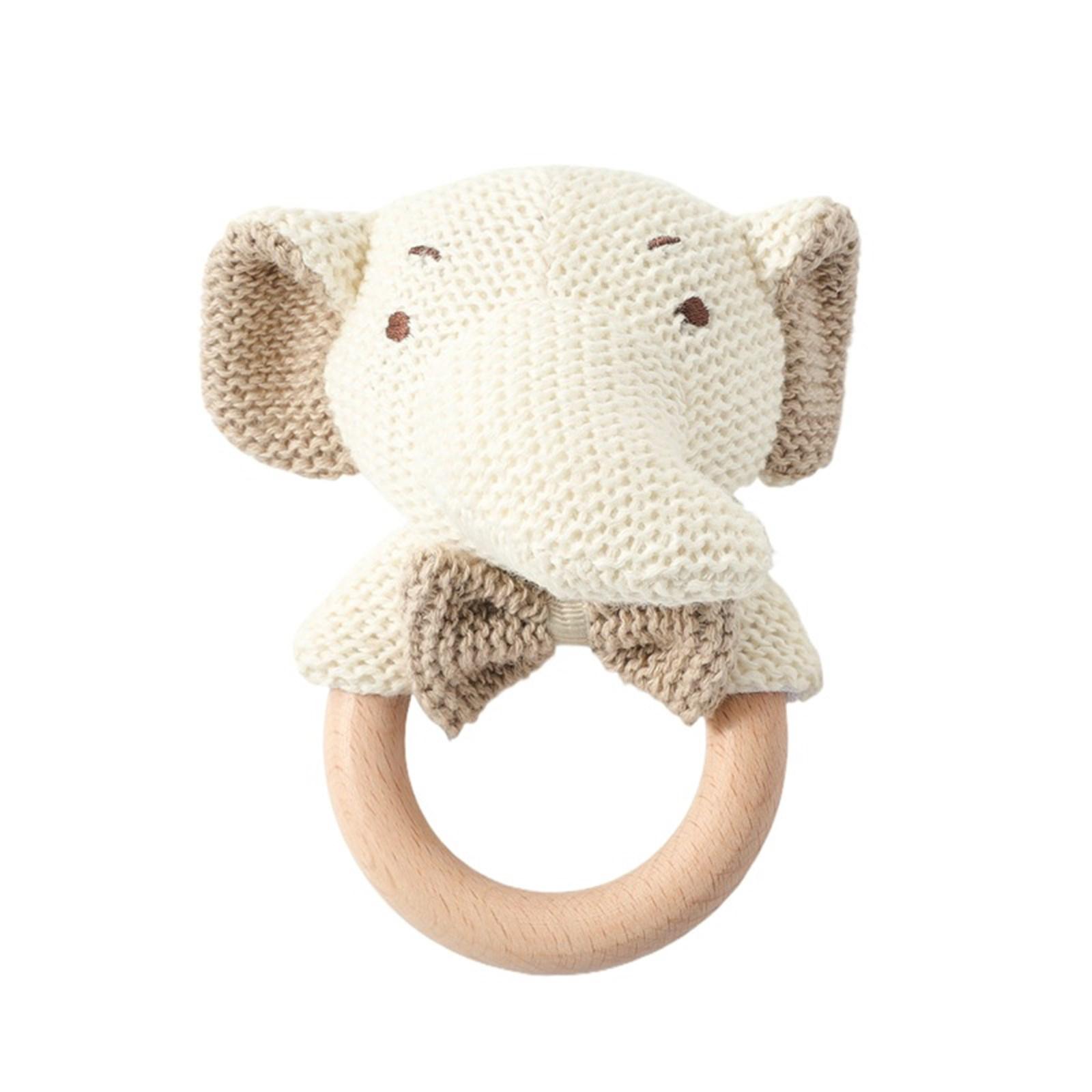 

Удобная для путешествий вязаная крючком погремушка в виде животного для малышей, способствует сенсорному развитию новорожденных и прорезыванию зубов у младенцев. 2