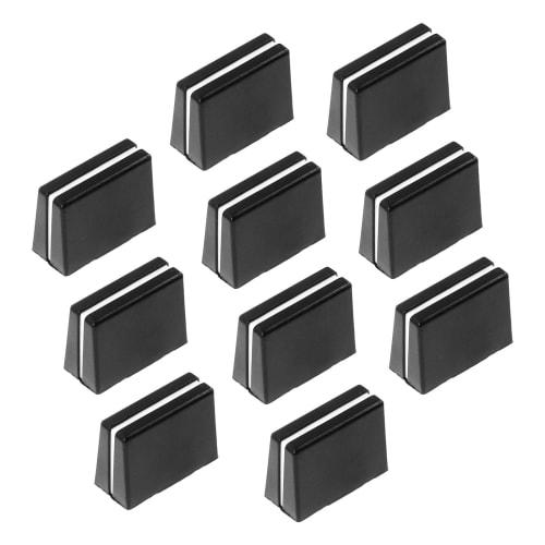 Set of 10 Fader Caps, Slide-On Mixer Fader Caps, Potentiometer Caps, Mixer Fader Knob Cover Replacements