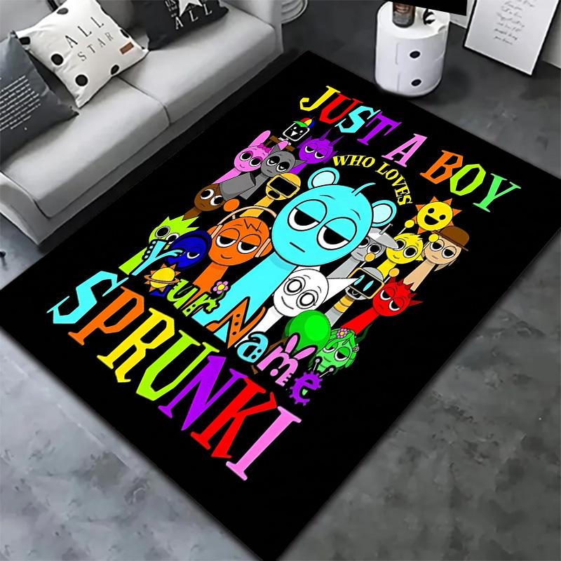 Colorful Creatures Custom Name Carpet Rug For Living Room Bedroom Home Sofa Decoration Kids Play Nonslip Floor Mat