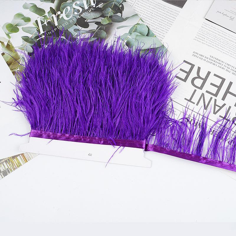 8-10Cm Ostrich Feather Wedding Dress Diy Performance Clothing Accessories Feather Tassel Including Webbing