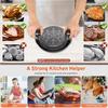 Upgrate Chicken Shredder Tool Twist with Transparent Lid Ergonomic Handle Anti-Slip Base Dishwasher Safe Cleaning Brush