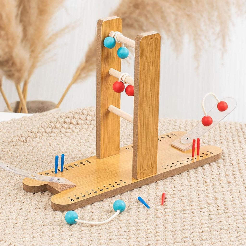 Wooden Golf Tossing Set Entertainment Activities Practice Portable Wood Ornament Toy for Lawn