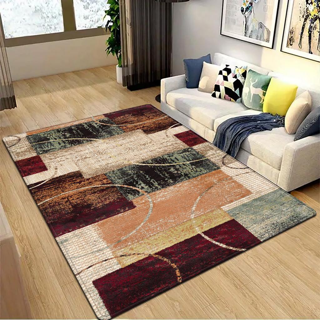 1Pcs Anti Fatigue Kitchen Rugs,Vintage GeometricPrint Waterproof Non-Slip Thick Cushioned Kitchen Mat Heavy Duty Comfort Standing Mat for Kitchen