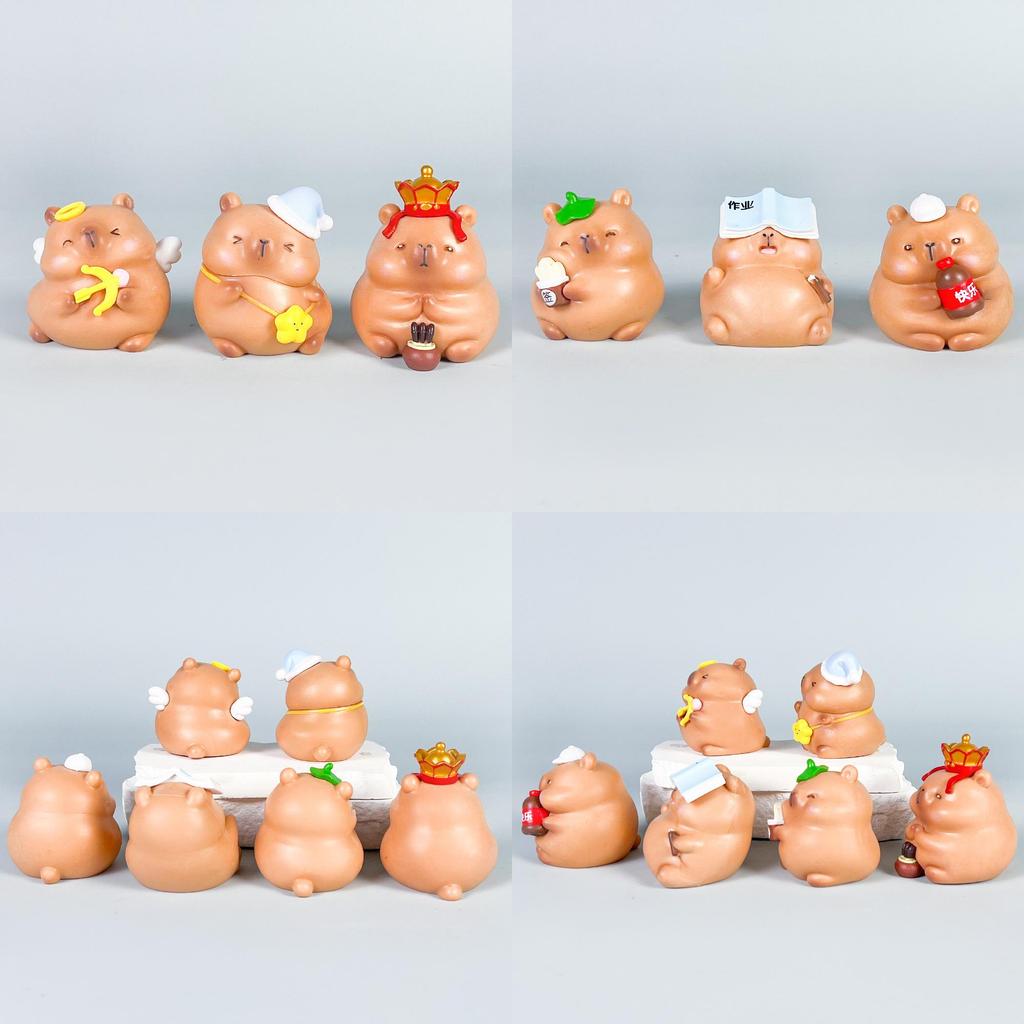 Capybara Cartoon Pvc Action Figures Model Toys Desktop Decoration Gifts Kids