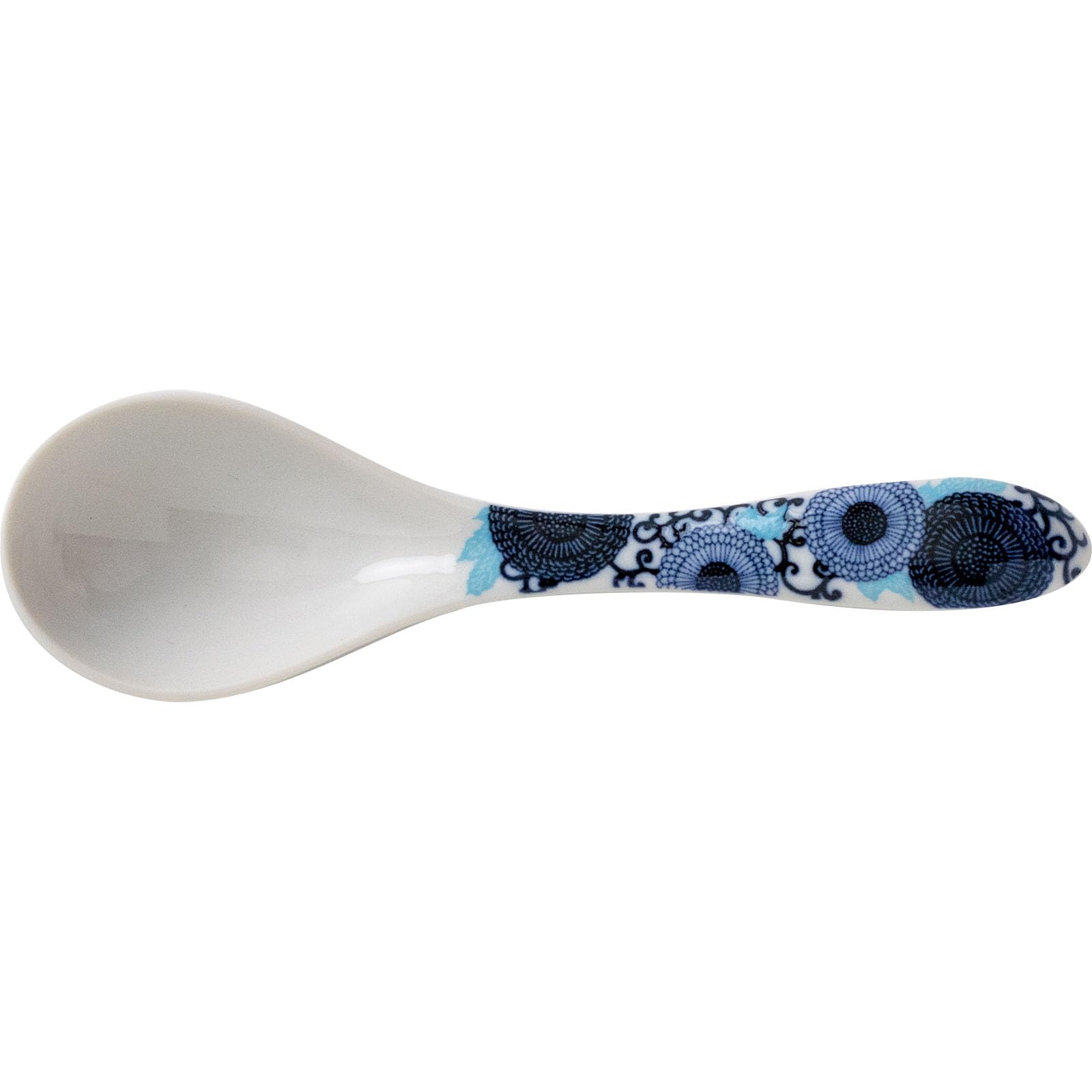 

Minoru Pottery, Navy Blue, Renge, Large Chrysanthemum