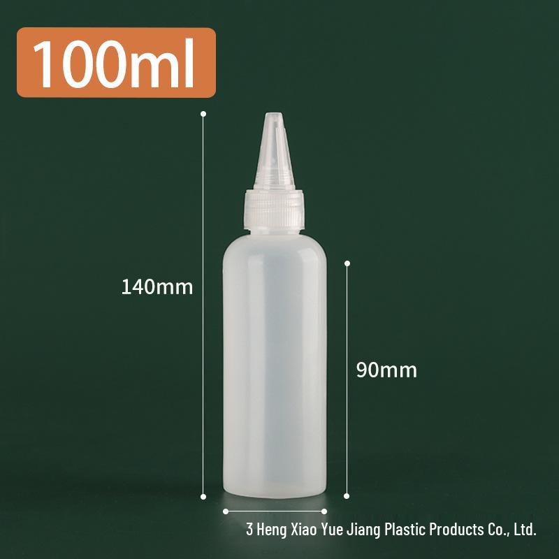 In Stock: 50 Semi-transparent 100ml Pointed-tip Squeeze Bottles for Liquid Pigment.