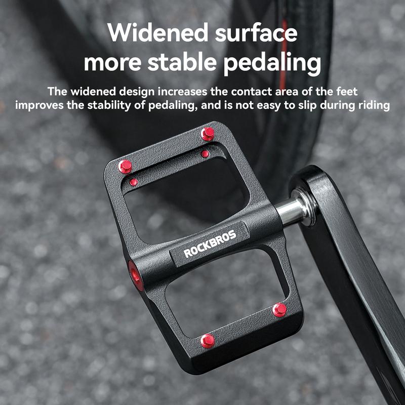 ROCKBROS Bicycle Pedals Left/right Lightweight Pedal 3 Bearings Road Bike Pedal Widened Magnesium Alloy Pedal Ultralight 171G