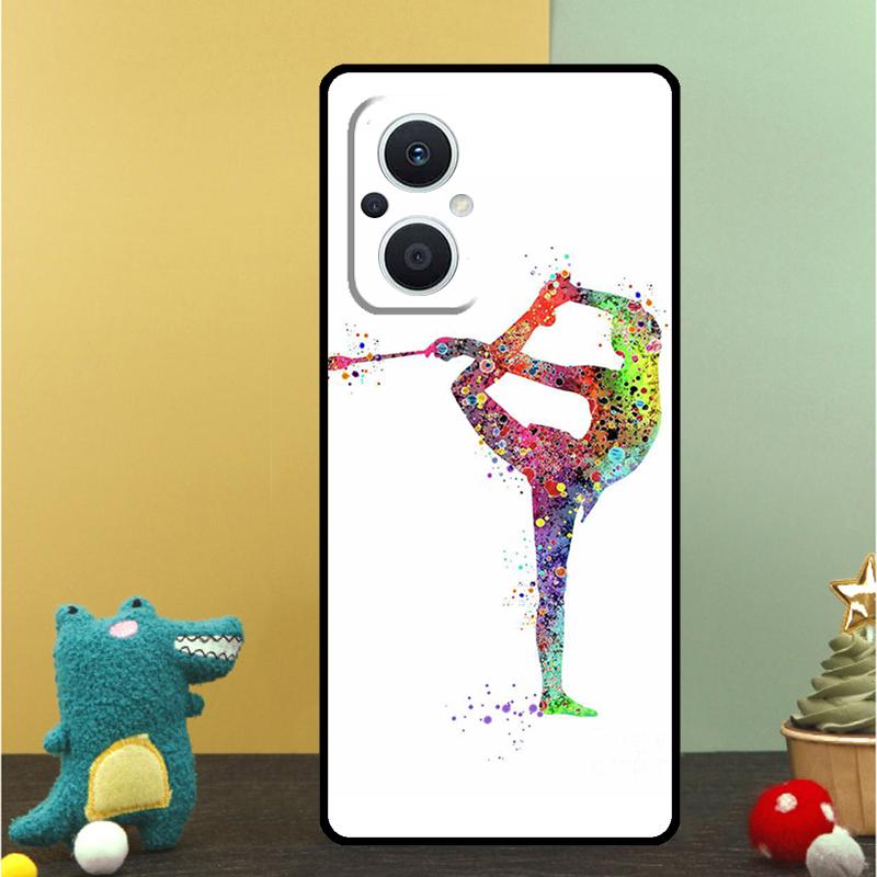 

Gymnastics Watercolor Printing Case For OPPO Reno 15 15F 14 13 12 11 10 Pro 14F 13F 12F 11F 8T OPPO Find X9 X8 X6 Pro Cover OPPO Find X9