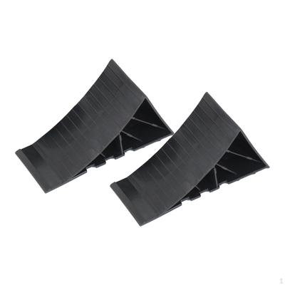 2 Pieces Heavy Duty Wheel Chocks Rubber Easy To Use Spare Parts Universal Tire Stopper