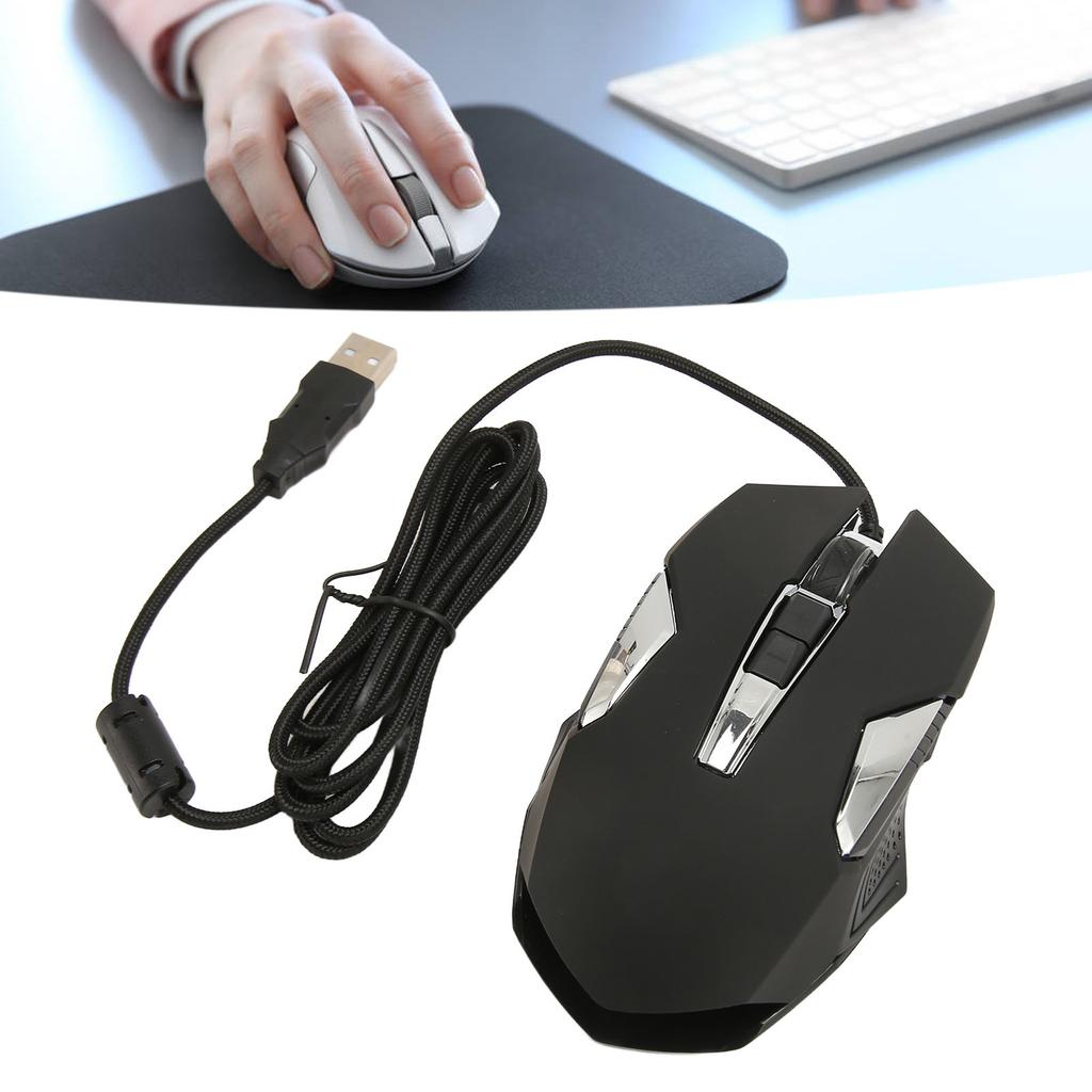RGB Gaming Mouse 7200 DPI Programmable Buttons Backlight Software Support       Button USB Wired Game Mouse