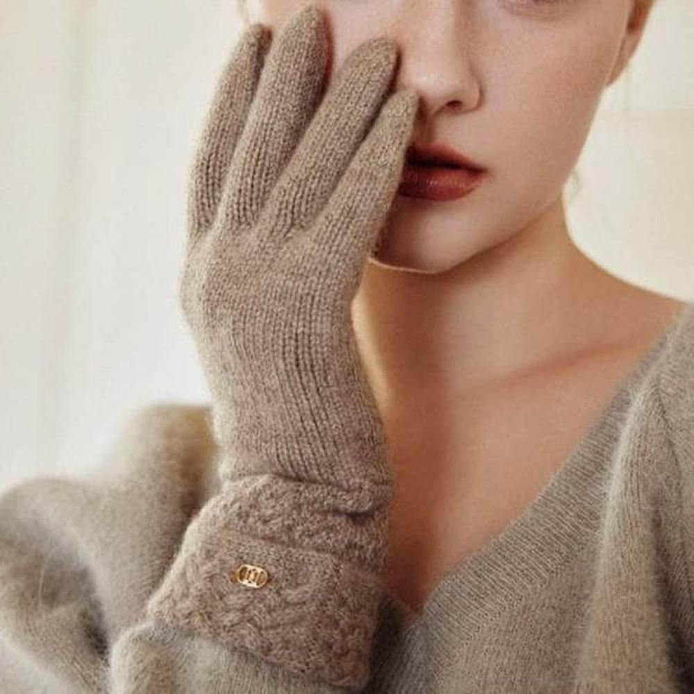 Daks Женские перчатки 100% кашемир меланж коричневый Dcgv5f395w2 Single option