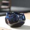 Ceramic Teacup Kiln Transformation Tea Bowl Water Cup Lotus Shape Temmoku Glaze Nordic Style Household Creative Drinkware 150ml