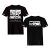 Oversized Short-Sleeve T-Shirt | Honda CR-X Touge JDM Graphic Tee, With Front/Rear Manga-Style Car Illustrations & Sleeve "NATION TOUGE" Print