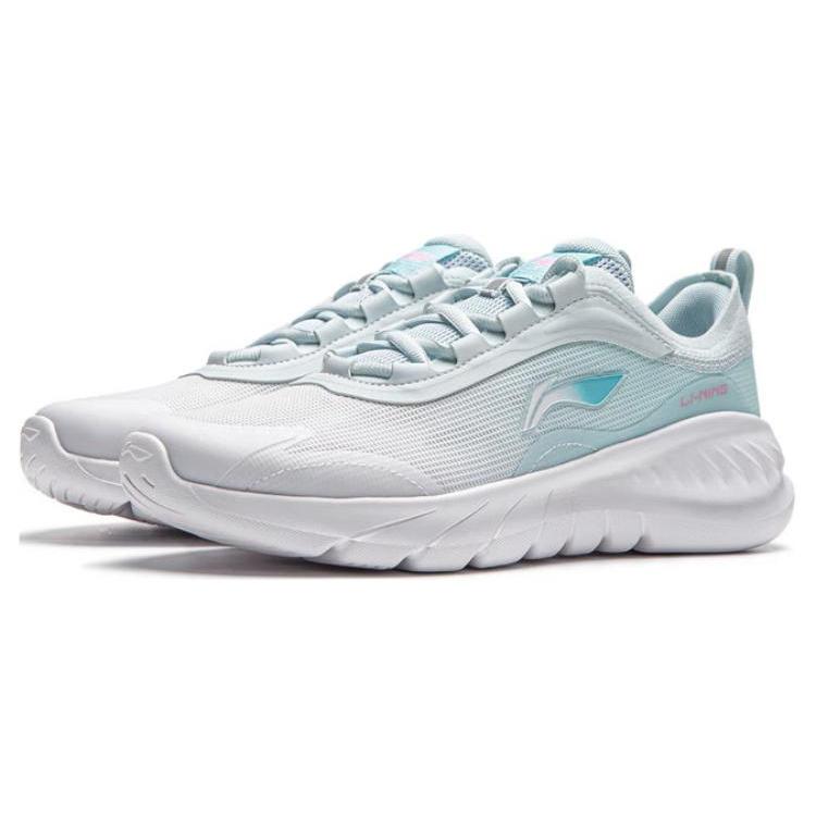 Li Ning Easy Fit Fle Fabric Low top Running Shoes Women's White Blue ARSU030-3
