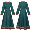 Vestido Medieval Viking Feminino Vestido Camponês de Linho Renascentista Vestido Medieval Renascentista Vintage