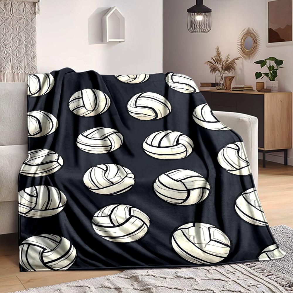 1Pc Volleyball Blanket Soft And Comfortable Casual Warm Camping Travel Christmas Halloween Xmas Gift M924218