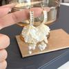 Super Fairy Shell Petal Earrings, Light Luxury Vacation Style Zircon Fringed Earrings, Elegant Temperament Pearl Stud Earrings