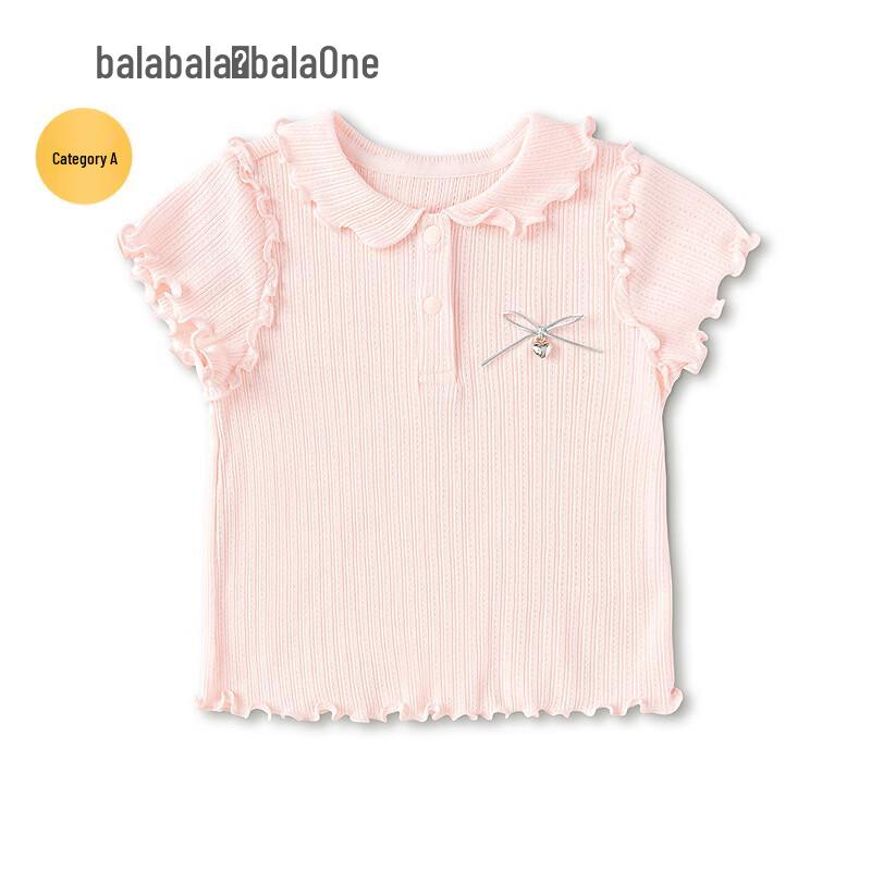 Balabala Infant Girl s Heart Print Short Sleeve T-shirt 90