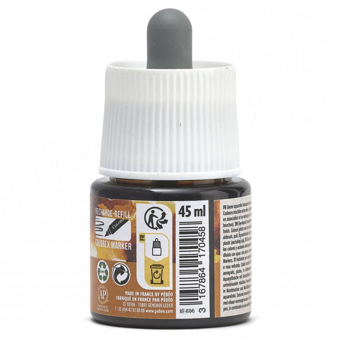 Encre Aquarelle - PEBEO - Colorex - 45 ml - Sienne Naturelle - Mixte