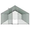 Metal Chicken Coop, 9.8x19.6x6.5 ft Large Walk-in Chicken Runs with Cover, Spire Roof Hen House Enclosure with Security Lock, Outdoor Duck Rabbit Cage