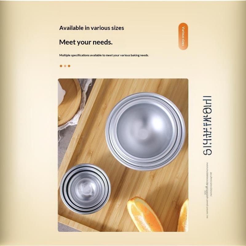 Alliage d'Aluminium Daifuku Dessert Boule Ronde Moule à Gâteau Demi-cercle Tartelettes aux Œufs Pudding Crème Glacée Fondant Moules Gadgets de Cuisson