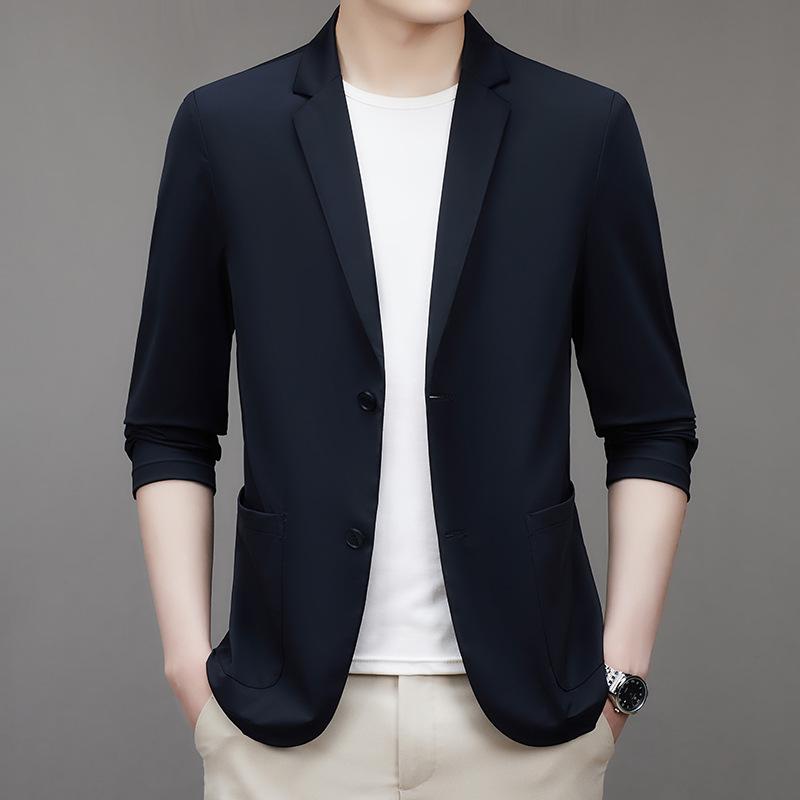 

Мужской Блейзер Высокого Класса из Ледяного Шелка для Защиты от Солнца - Дышащий, Высокоэластичный, Летний Однобортный Костюм 180/XL [141-155 kg]