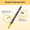 Filzstifte, 80 Farben Filzstifte, Dual Tip Pinselstifte, Zeichenstift Kunststift Marker zum Ausmalen, Malen, Skizzieren, Schreiben