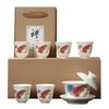 Premium Porcelain Gai Wan Tea Set For Home Traditional Chinese Brewings Household Hand Grasp Bowl Set For Household