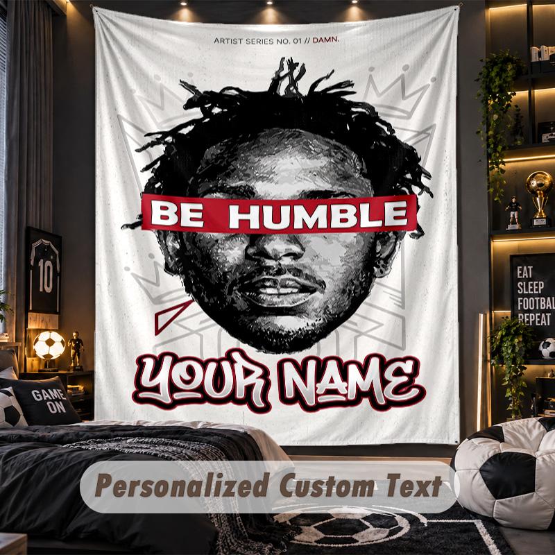 Personalized Wall Tapestry,Kendrick Lamar Custom Printed Name, Fabric Wall Art For Indoor Room Backdrop