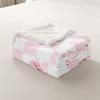 Santa Claus Blanket for Boys Girls Kids Super Soft Warm Pink Bowknot Sherpa Fleece Blanket White Snowflake Throw Blankets Grid
