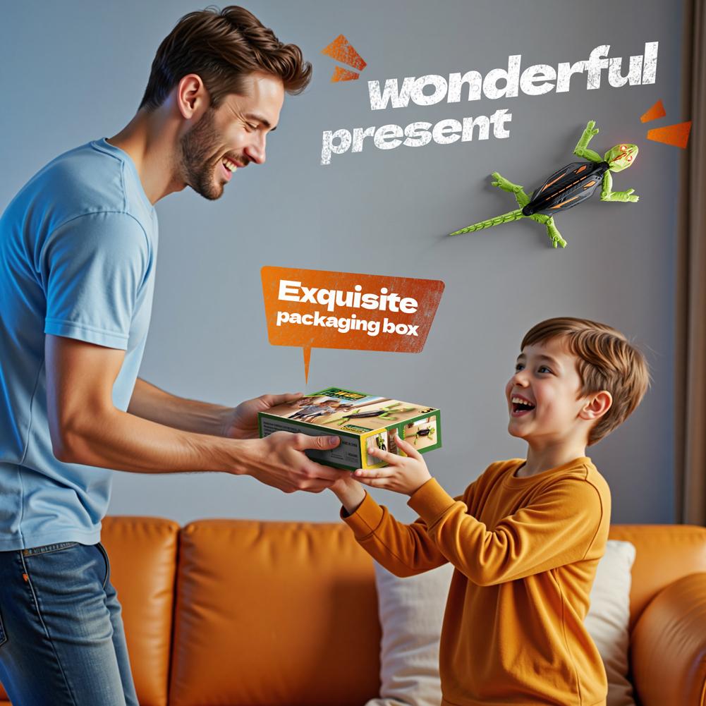 Magic Climber! RC Wall Climbing Lizard Robot Toy, Remote Control Gecko that Climbs Glass & Smooth Walls, Realistic Biomimetic