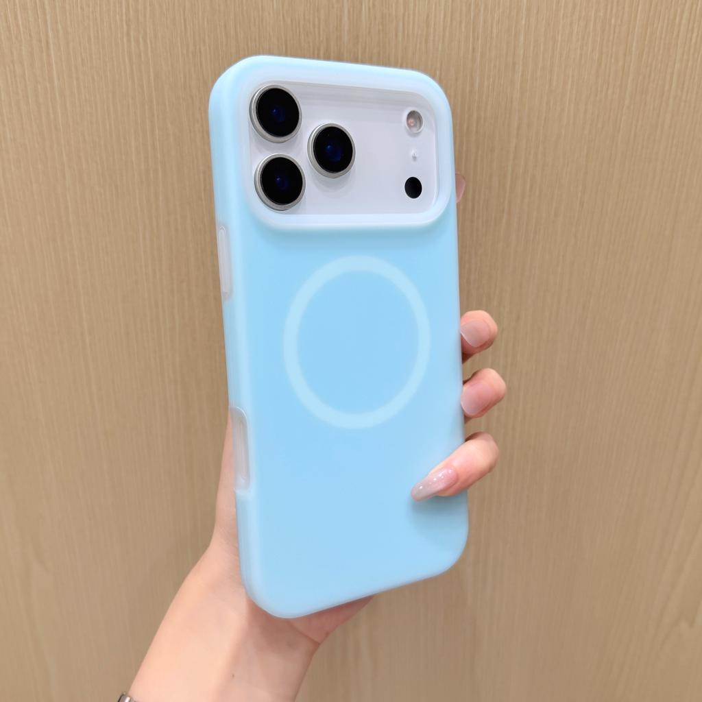Frosted Jelly ForMagsafe Silicone Case ForiPhone 17 Air 16 15 14 13 12 11 Pro Max Fluorescent Color Magnetic Shockproof Cover
