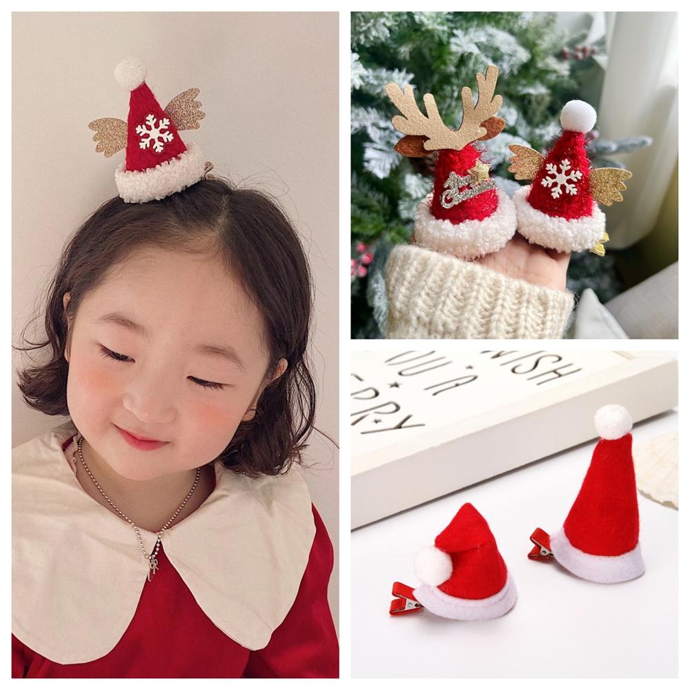 Barrettes Gift Packaging Hair Grips Party Hair Accessories Santa Hat Design Hair Clips For Special Occasions Children’S Gifts