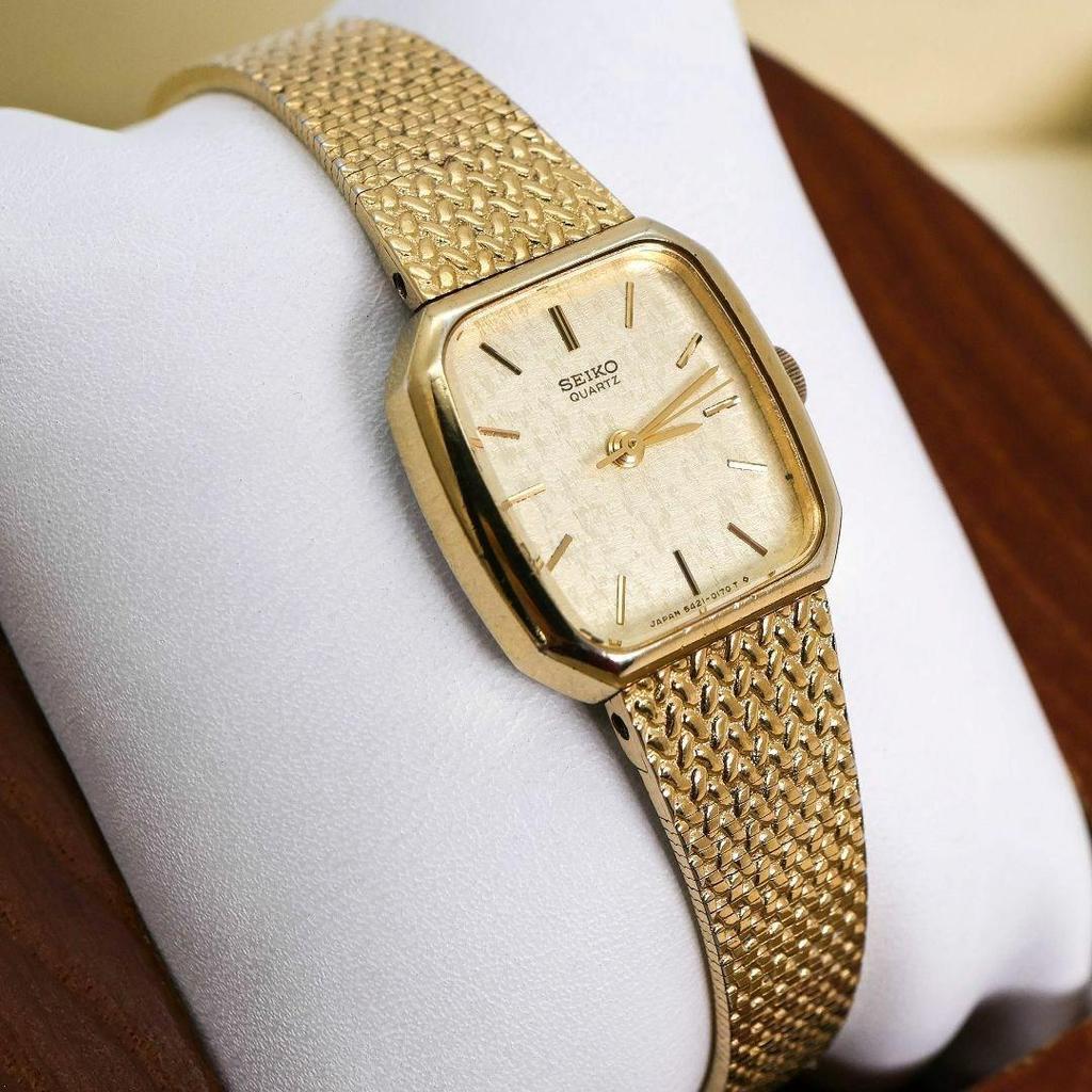 [USED] Working SEIKO Square SGP Women's Watch with Battery and Bangle 740
