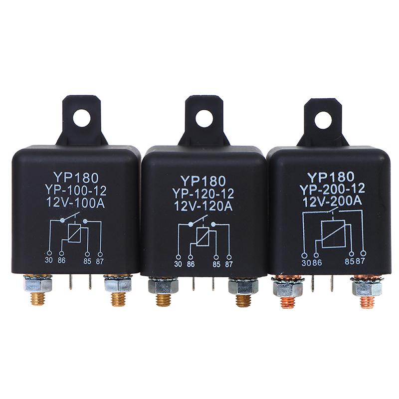High Current 4 Pin Car Relay 12V 24V 200A 120A 100A Car Truck Motor Automotive Relay Continuous Type Automotive Car Relays Relays 5