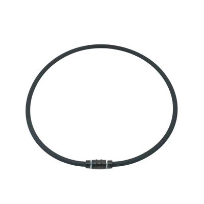 FUANNA Magnetic Necklace, Germanium Anti-Static, Anti-Static Silicone, Fashionable, Popular, Sports, Business Design (50cm, Black)