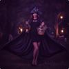 Witch Hat and Cape Pointed Costume with Shiny for Cosplay