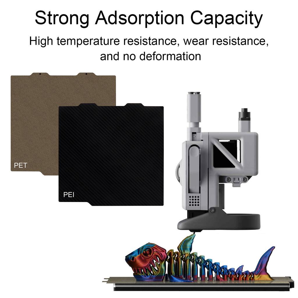 184x184mm Double Sided PEI PET Coated Elastic Steel Plate Household Model Forming Equipment Heating Base Replacement Board